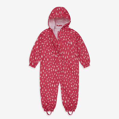 Essentials Waterproof Puddle Suit Pink Raindrop